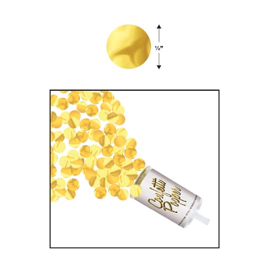 Beistle 6.3oz. Gold Push Up Confetti Poppers, 4ct.